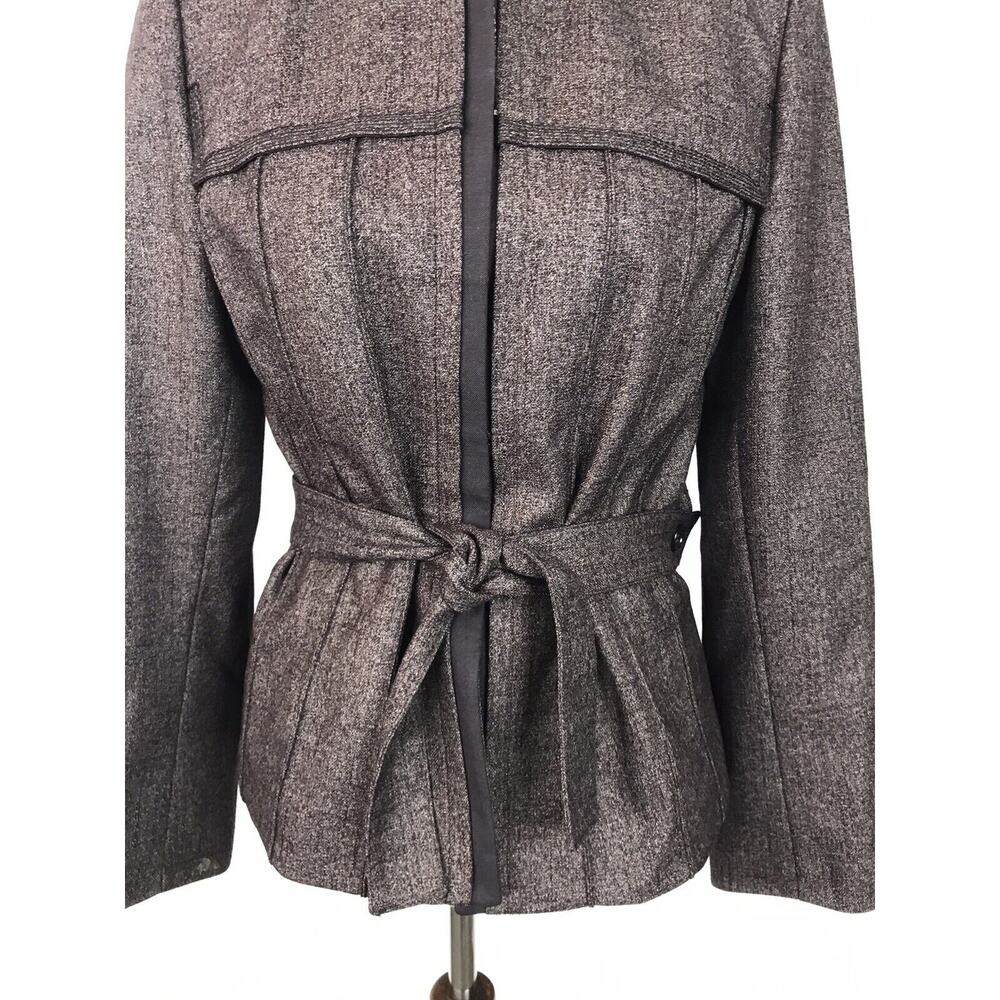 Albert Nipon Belted Single Breast Jacket Tweed - image 4
